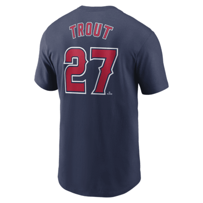 Playera Nike de la MLB para hombre Mike Trout Los Angeles Angels Fuse