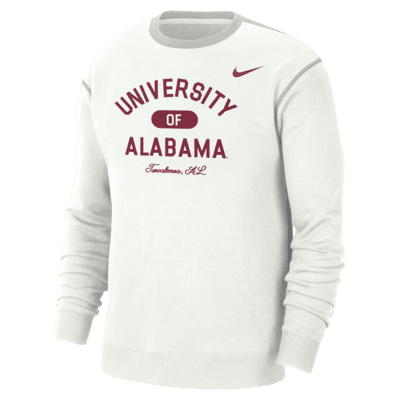 Playera de cuello redondo universitaria Nike para hombre Alabama