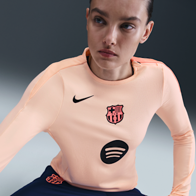 F.C. Barcelona Strike Third Women's Nike Dri-FIT Total 90 Football Knit Crew-Neck Top