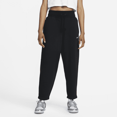 Nike WMNS Phoenix Fleece High-Rise Curve Pants Black - BLACK/SAIL
