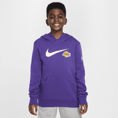 Los Angeles Lakers Club Fleece Essential Older Kids' (Boys') Nike NBA Hoodie