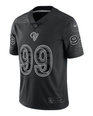 Men's Nike Aaron Donald Black Los Angeles Rams RFLCTV Limited Jersey