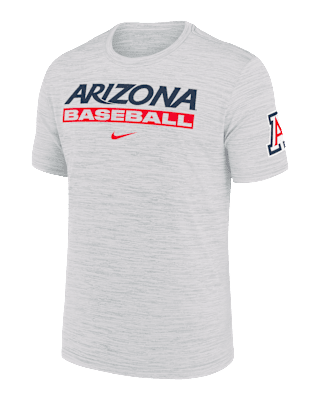 Мужская футболка Arizona Wildcats Velocity Baseball Wordmark Stack Nike Dri-FIT College