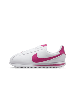 nike cortez white with pink swoosh