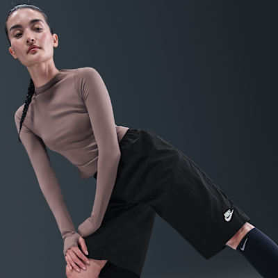 Damskie luźne spodenki do kolan ze średnim stanem Nike Sportswear