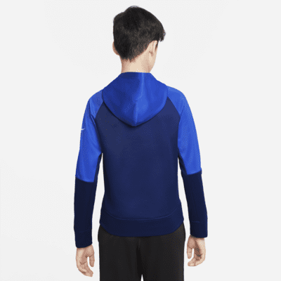 Sudadera con gorro de entrenamiento sin cierre con gráfico para niños talla grande Nike Therma-FIT