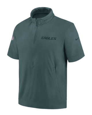 Мужская куртка Philadelphia Eagles Sideline Coach Nike NFL 1/2-Zip Short-Sleeve Hooded