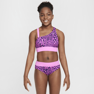 Asymmetrisk Nike Swim Wild-monokini til større børn (piger)