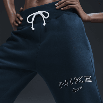 Pants con logotipo de piernas anchas y tiro alto para mujer Nike Sportswear Phoenix Fleece