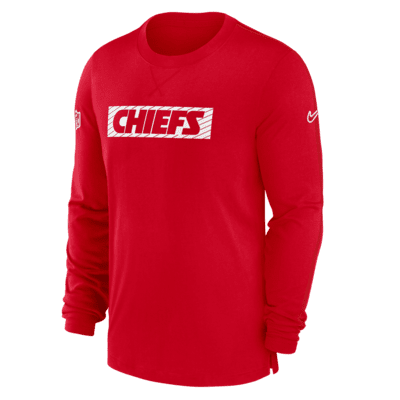 Kansas City Chiefs Sideline Player Team Issue Men’s Nike Dri-FIT Long-Sleeve Top