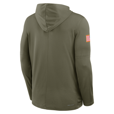 West Virginia 2025 Military Appreciation Men's Nike Dri-FIT College Long-Sleeve Hooded Top