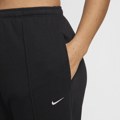 Pants de entrenamiento de French Terry de tiro medio con dobladillo abierto para mujer Nike Sportswear Chill Terry