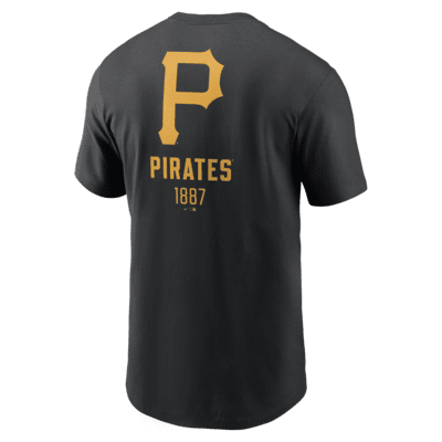 Pittsburgh Pirates Large Logo Back Stack Men's Nike MLB T-Shirt