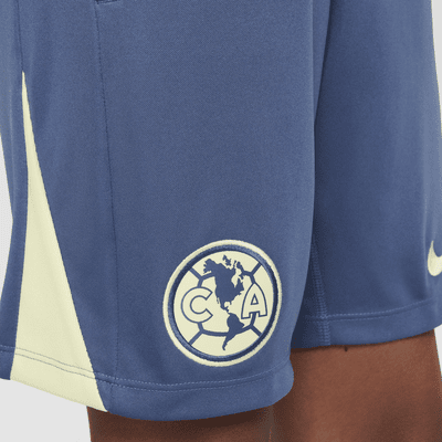 Shorts de fútbol de tejido Knit Nike Dri-FIT para niños talla grande Club América Academy Pro