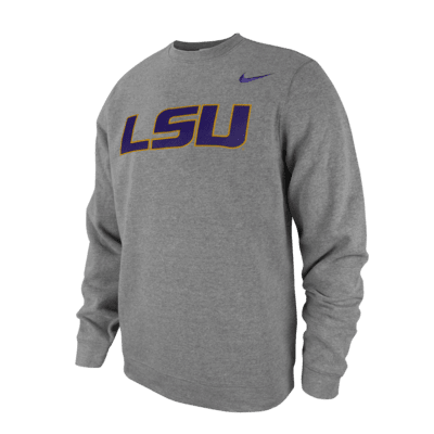 LSU, LSU Nike Fleece Club Pullover Hoodie