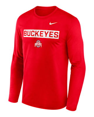 Мужская футболка Ohio State Primetime Legend 2-Hit Nike Dri-FIT College Long-Sleeve