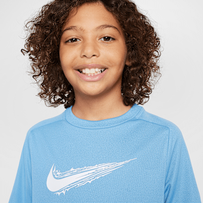 Playera de manga corta Dri-FIT para niños talla grande Nike Multi