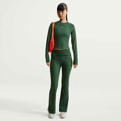 Nike Sportswear Chill Knit langærmet ribtop med tætsiddende pasform til kvinder