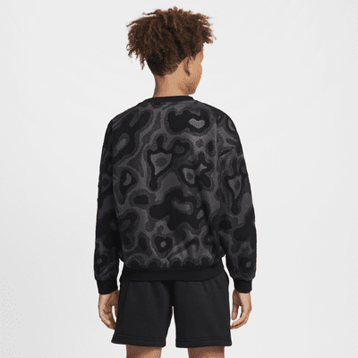 Nike Sportswear Big Kids' Oversized Fleece Crew-Neck Sweatshirt