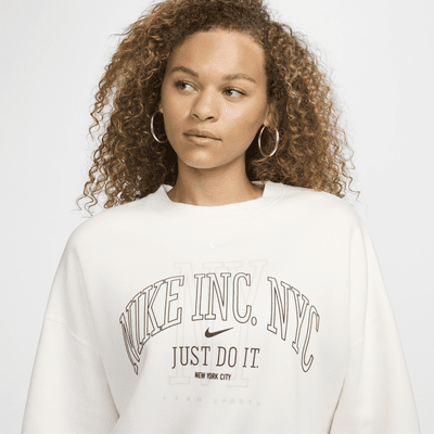 Nike Sportswear Phoenix Fleece Women's Over-Oversized Crew-Neck Graphic Sweatshirt