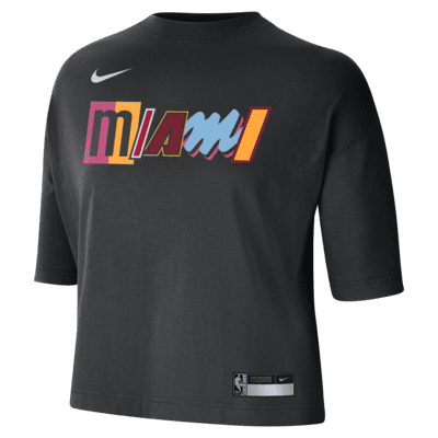 Miami Heat Courtside City Edition Women's Nike NBA T-Shirt