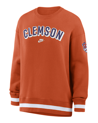 Женские  Clemson Legacy Phoenix Nike College Oversized Pullover Crew