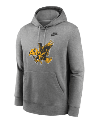 Мужское худи Iowa Hawkeyes Legacy Club Primary Logo Nike College Pullover Hoodie