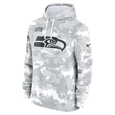 Sudadera con gorro sin cierre Nike de la NFL para hombre Seattle Seahawks Salute to Service Primary Edge Club