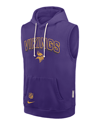 Мужское худи Minnesota Vikings Sideline Nike Dri-FIT NFL Sleeveless Pullover Hoodie