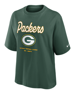 Женская футболка Green Bay Packers Essential Script Boxy Nike NFL