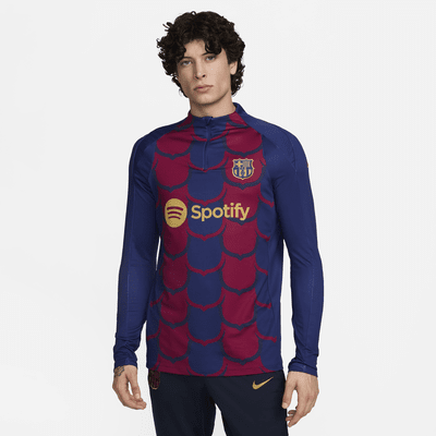 FC バルセロナ ストライク メンズ ナイキ Dri-FIT サッカー プレマッチ ドリルトップ