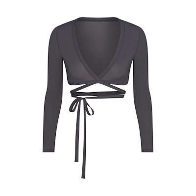 Playera cruzada de manga larga para mujer NikeSKIMS Weightless Layers