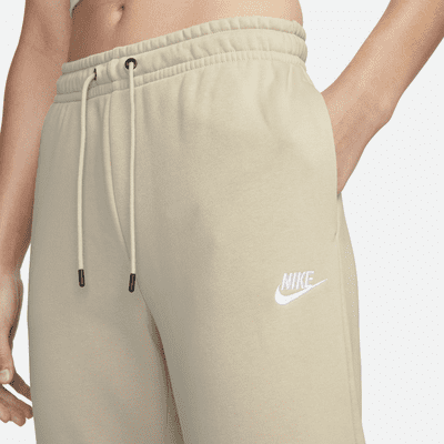 nike women's sportswear essential fleece pants birch heather