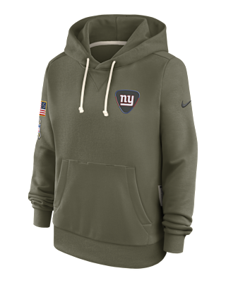 Женское худи New York Giants Salute to Service Sideline Nike Dri-FIT NFL Pullover Hoodie