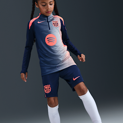 F.C. Barcelona Strike Third Older Kids' Nike Dri-FIT Total 90 Football Pre-Match Drill Top