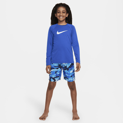 Playera de manga larga Hydroguard para niño talla grande Nike Swim