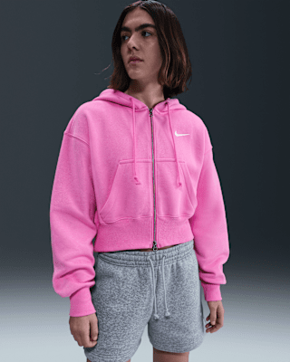 Женское худи Nike Sportswear Phoenix Fleece Loose Full-Zip Cropped Hoodie