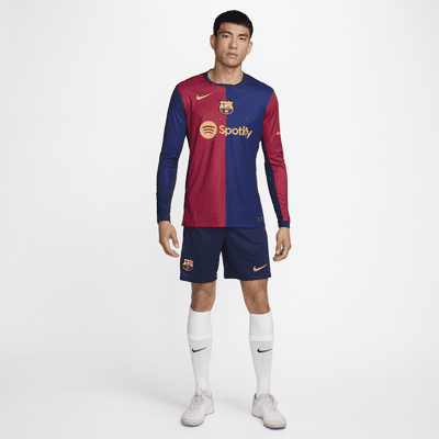 Jersey de fútbol de manga larga Nike Dri-FIT Replica del FC Barcelona local 2024/25 Stadium para hombre