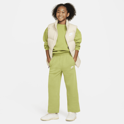 Pants de pierna ancha para niña talla grande Nike Sportswear Club Fleece