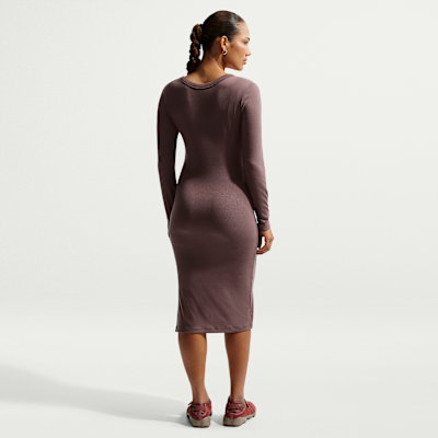 Nike Sportswear Chill Knit Women's Tight Long-Sleeve Midi Mini-Rib Dress