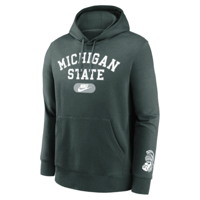 Michigan State Spartans Legacy Club Foundational Men's Nike College Pullover Hoodie