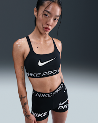 nike pro mesh sports bra