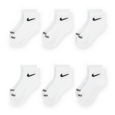 Nike Dri-FIT Performance Basics Little Kids' Ankle Socks (6 Pairs)