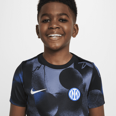 Maglia da calcio pre-partita a manica corta Nike Dri-FIT Inter Academy Pro – Ragazzo/a