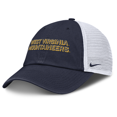 West Virginia On-Field Club Gameday Men's Nike College Trucker Adjustable Hat