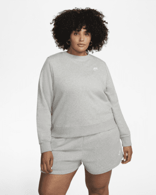 Женский свитшот Nike Sportswear Club Fleece Crew-Neck (Plus Size)