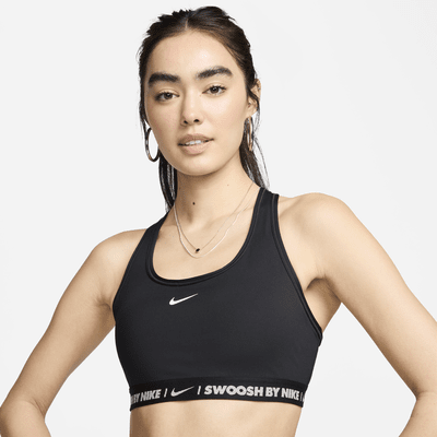 Brassière de sport rembourrée à motif Nike Swoosh Medium Support pour  femme. Nike FR