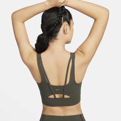 Bra Longline con imbottitura e sostegno medio Nike Zenvy – Donna