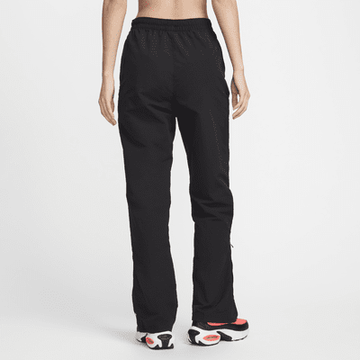 Pantaloni a vita alta in tessuto UV con orlo aperto e zip Nike Sportswear Essential – Donna