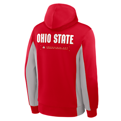 Chamarra con gorro universitaria Nike Dri-FIT de cierre completo para hombre Ohio State Game